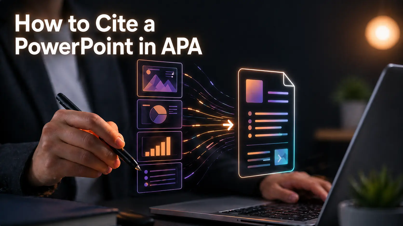 Illustration of APA PowerPoint citation workflow