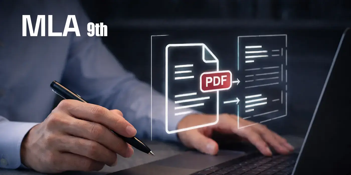 Illustration of MLA PDF citation workflow